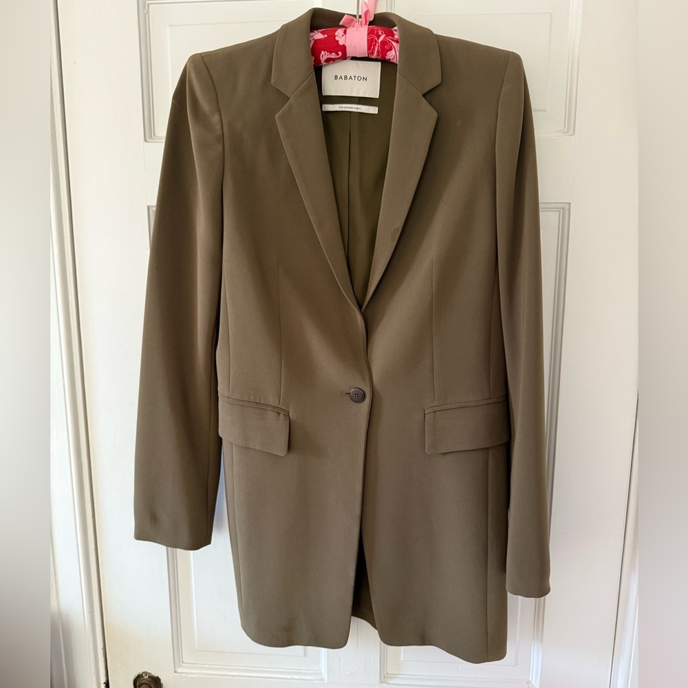 Aritzia - Babaton Green Blazer Longline Suit Jacket